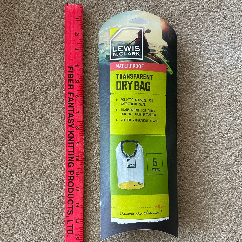 Lewis N Clark Transparent Waterproof Dry Bag NIB